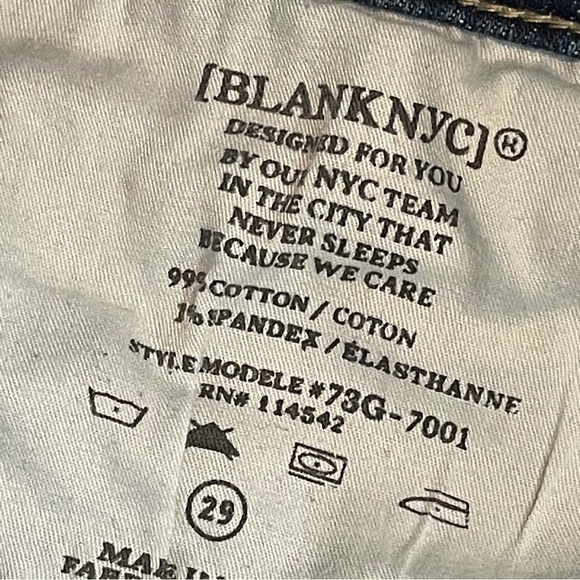 BLANK NYC "THE READE RIP REP MID-RISE SKINNY" Jeans Distressed Size 29 - Picture 10 of 13